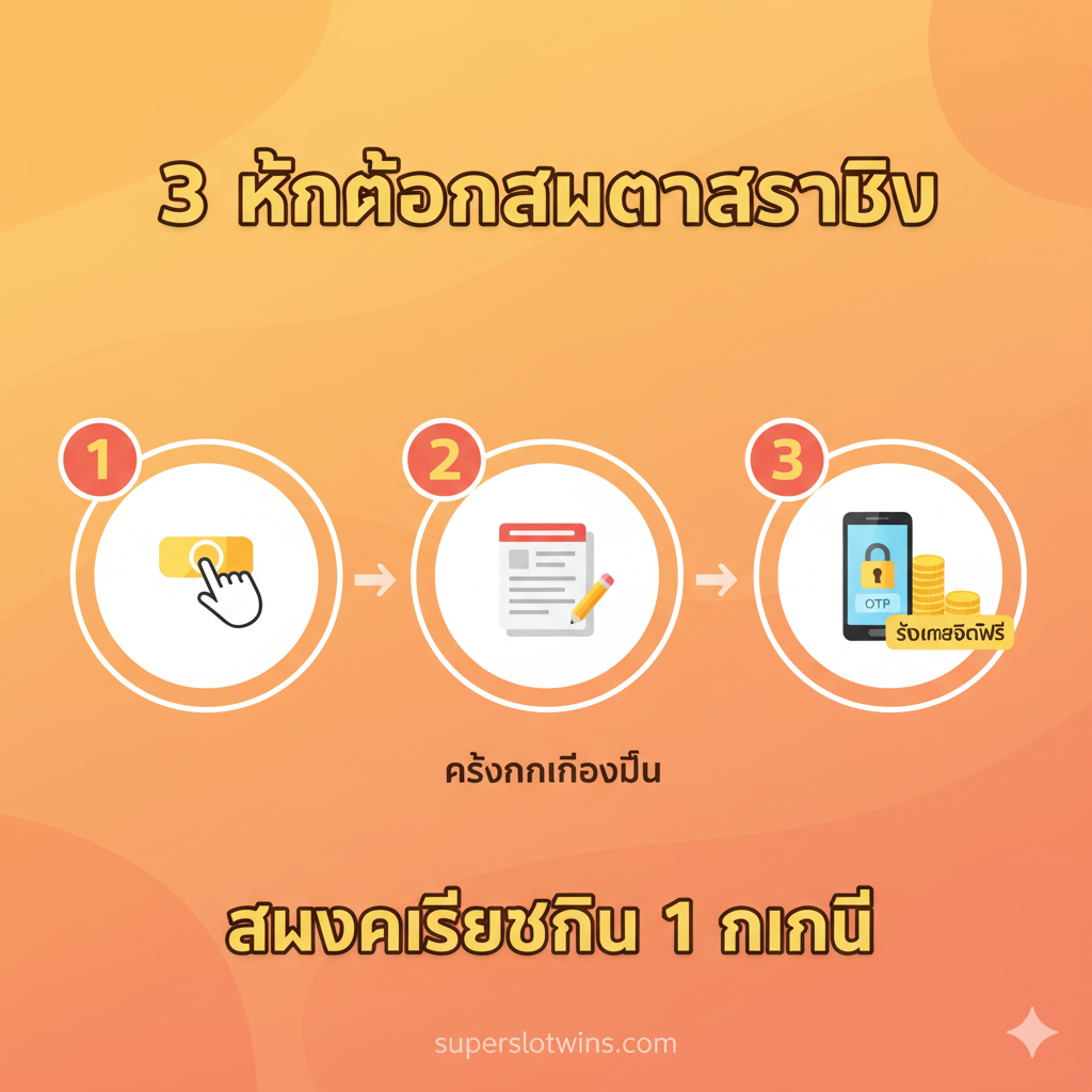 ภาพแสดงขั้นตอนการสมัครสมาชิก Zone Slot อย่างง่าย 3 ขั้นตอน