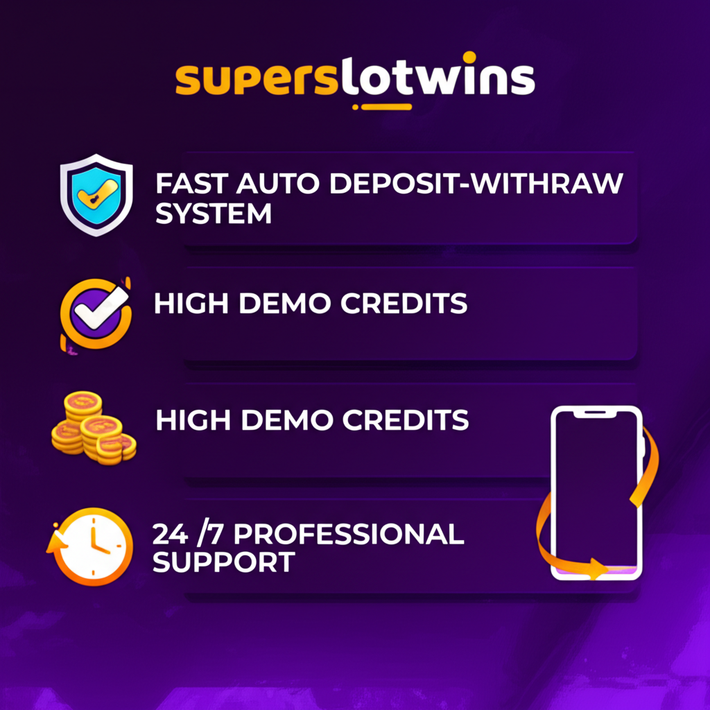 อินโฟกราฟิกแสดงข้อดีของ superslotwins เมื่อเทียบกับเว็บสล็อตอื่น ๆ