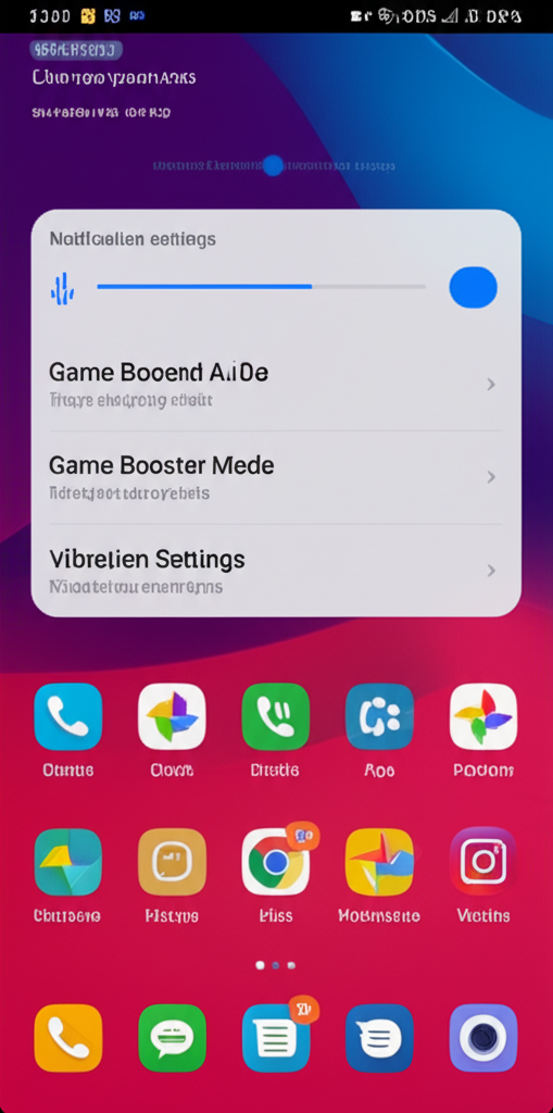 หน้าจอการตั้งค่าการแจ้งเตือนและระบบสั่นบนมือถือ Android สำหรับผู้เล่นเกมสล็อต