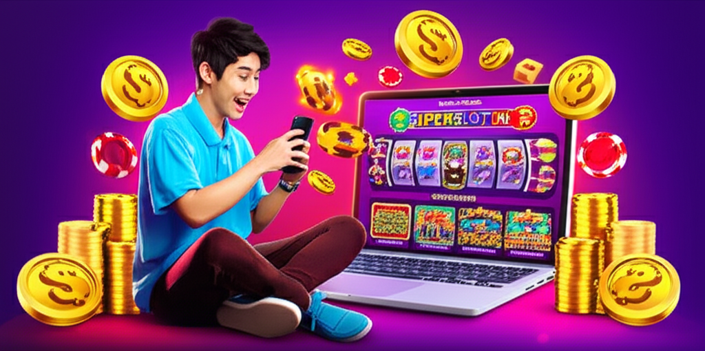 ผู้เล่นมือใหม่กำลังทดลองเล่นสล็อตออนไลน์บนแพลตฟอร์ม superslotwins ด้วยความสนุกและโอกาสทำกำไรจริง