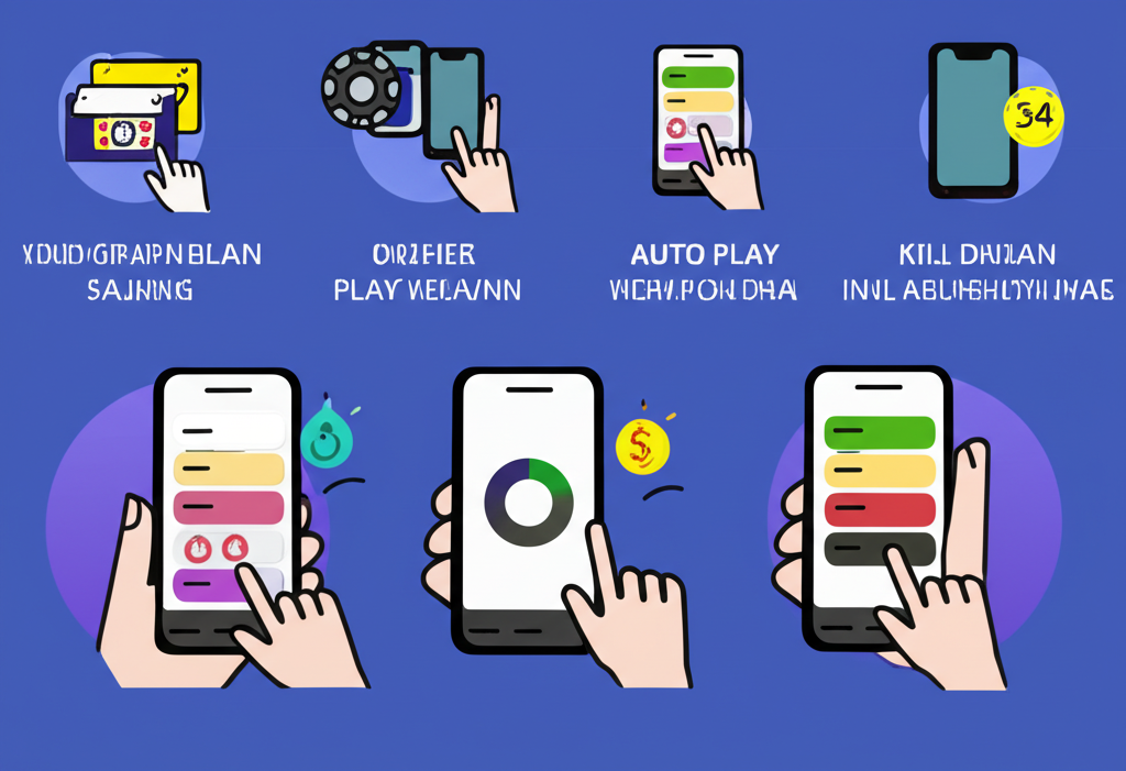 Infografis langkah-langkah reset fitur Auto Play pada perangkat mobile untuk permainan slot online