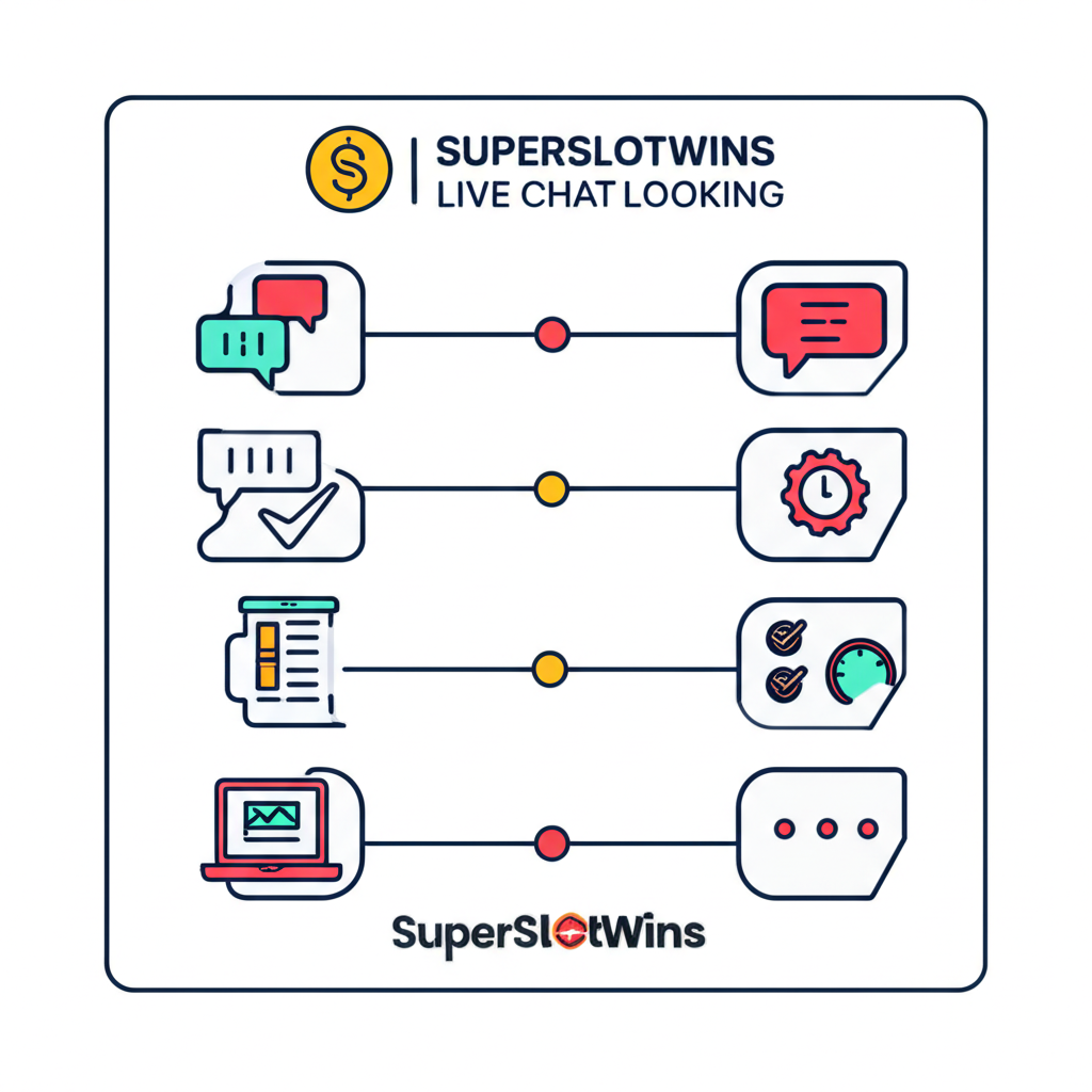 Infografis langkah-langkah proses penyelesaian masalah teknis via live chat SuperSlotWins