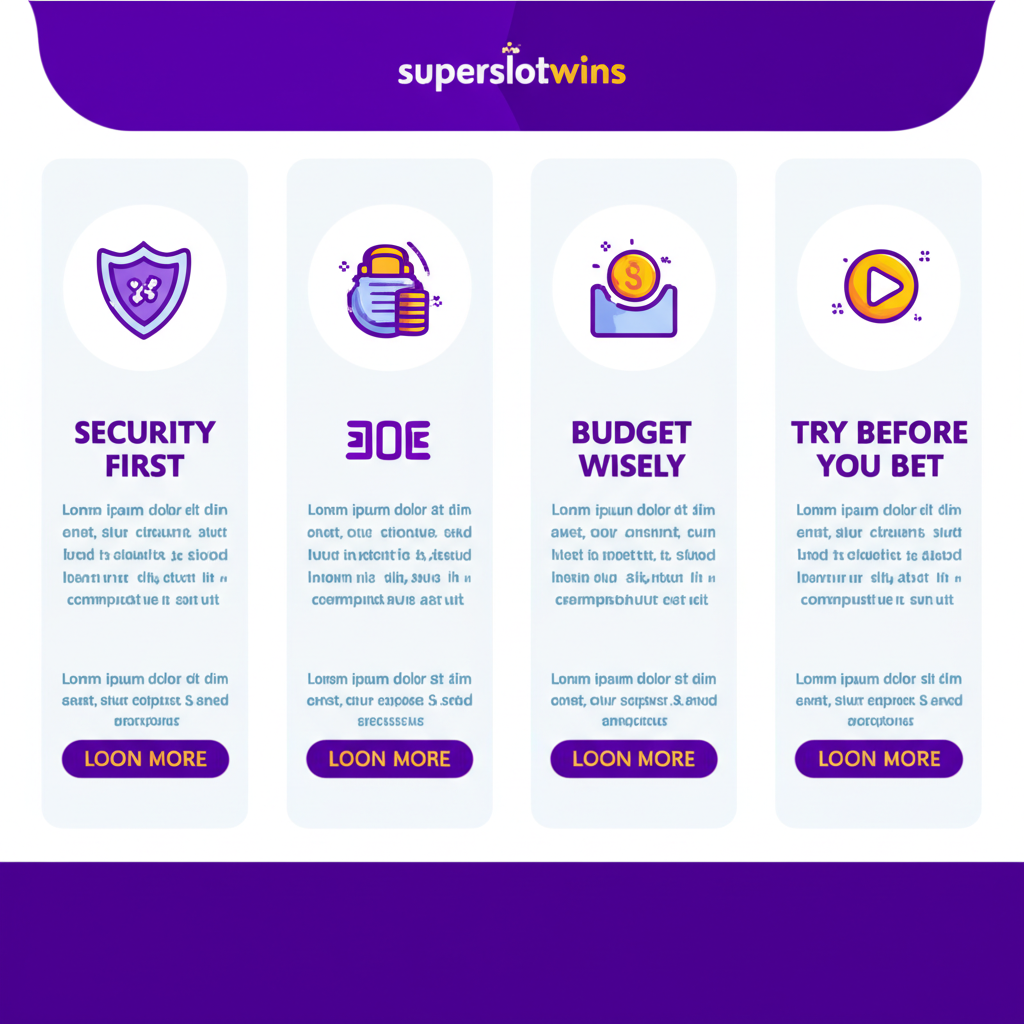 อินโฟกราฟิกสรุปข้อควรระวังสำคัญ 3 ข้อสำหรับมือใหม่ก่อนเล่นเกมสล็อต superslotwins