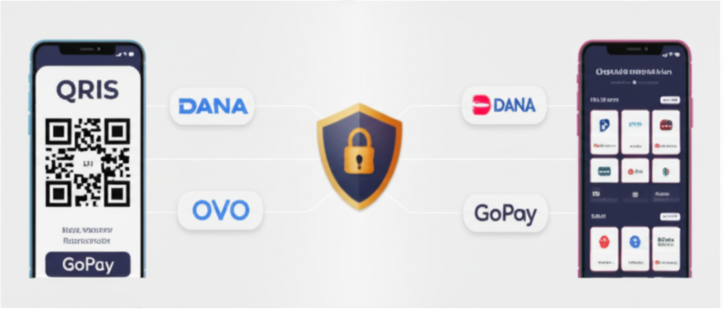 Integrasi metode pembayaran lokal Indonesia seperti QRIS, DANA, OVO, GoPay dengan teknologi enkripsi di situs slot online