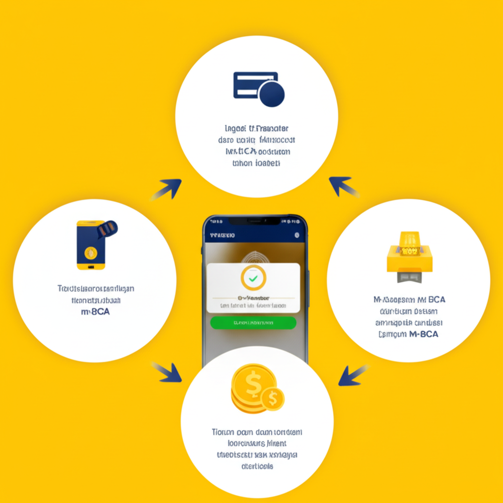 Infografis langkah demi langkah cara deposit slot online menggunakan aplikasi mobile banking m-BCA