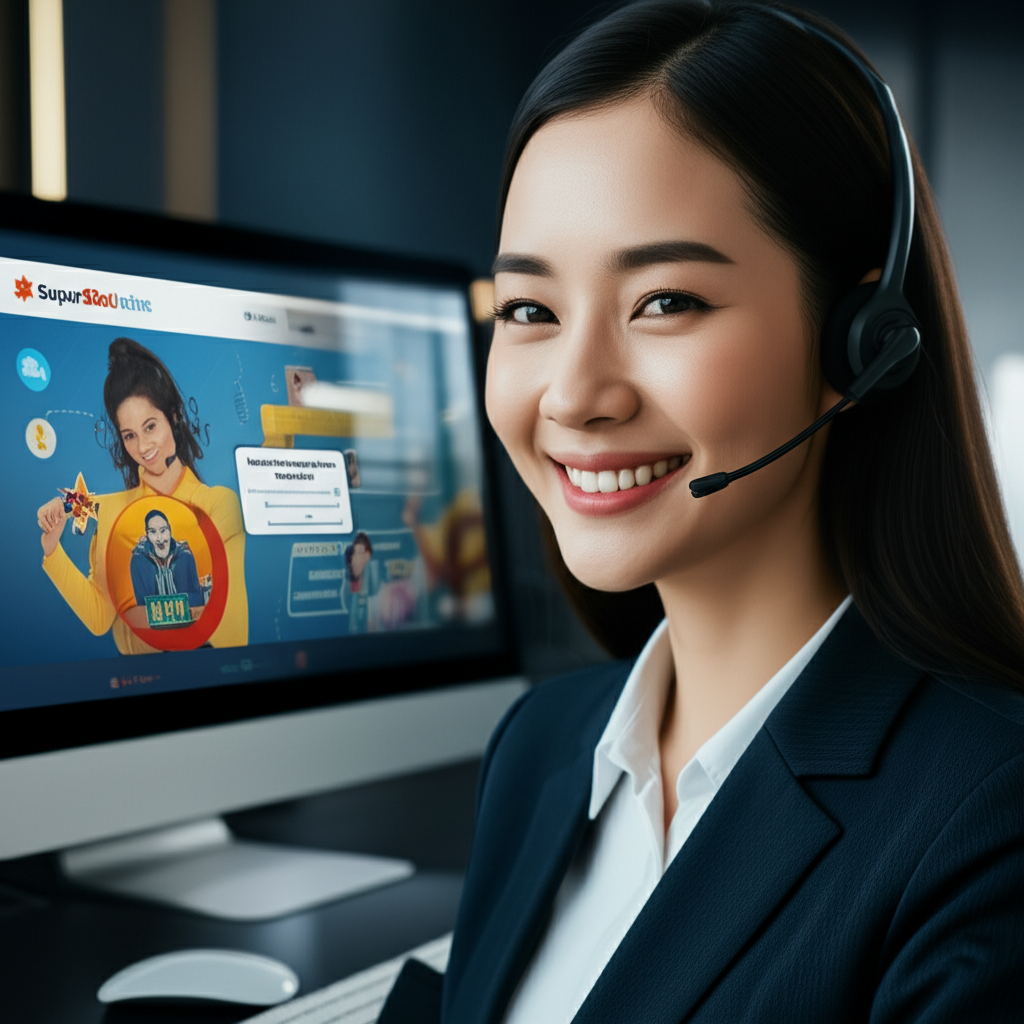 Layanan pelanggan SuperSlotWins 24/7 siap membantu troubleshooting masalah fitur Auto Play