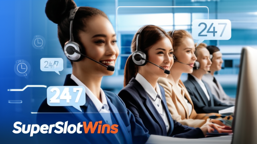 Tim layanan pelanggan SuperSlotWins yang ramah dan siap membantu 24/7
