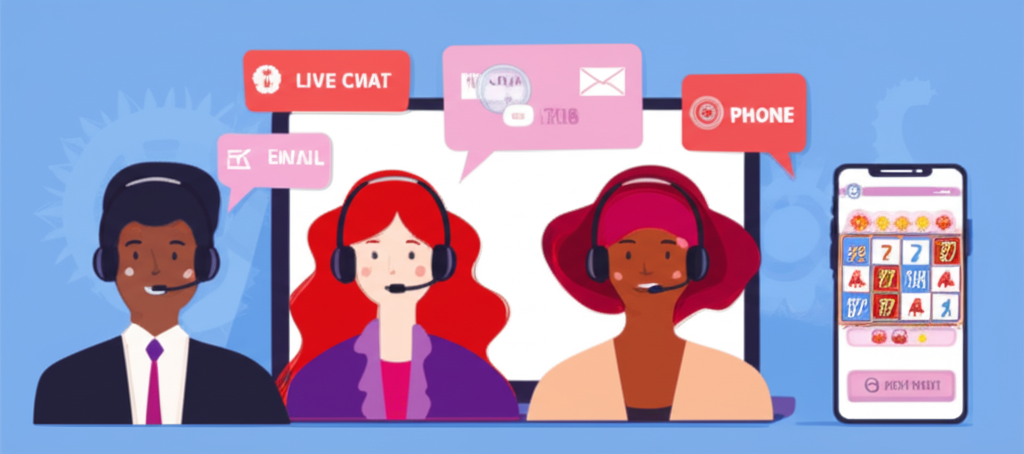 Tim layanan pelanggan profesional 24/7 siap membantu pemain slot online dengan live chat, email, dan telepon