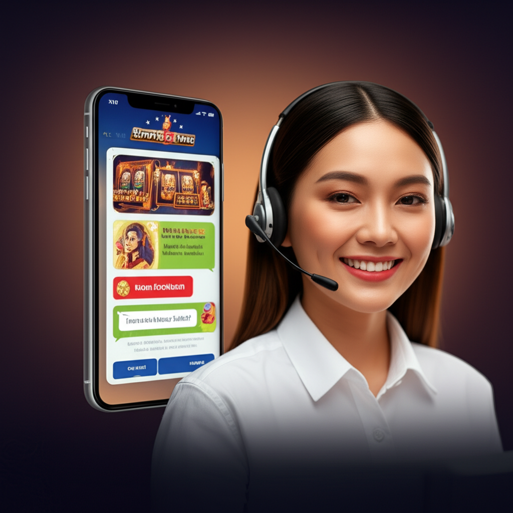 Layanan pelanggan 24/7 SuperSlotWins yang responsif dan siap membantu pemain slot online melalui aplikasi mobile