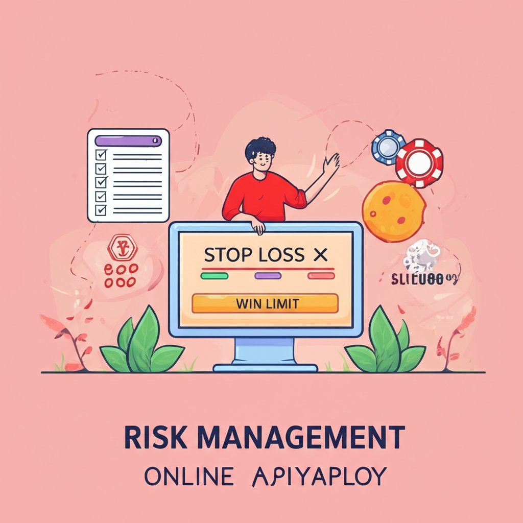 Ilustrasi manajemen risiko dan stop loss saat menggunakan fitur autoplay di slot online