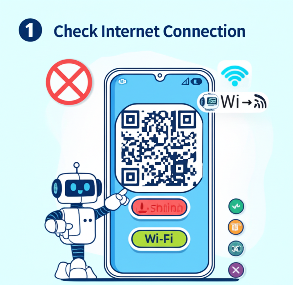Panduan langkah demi langkah mengatasi kegagalan QRIS saat deposit slot online dengan ilustrasi pengguna yang melakukan troubleshooting