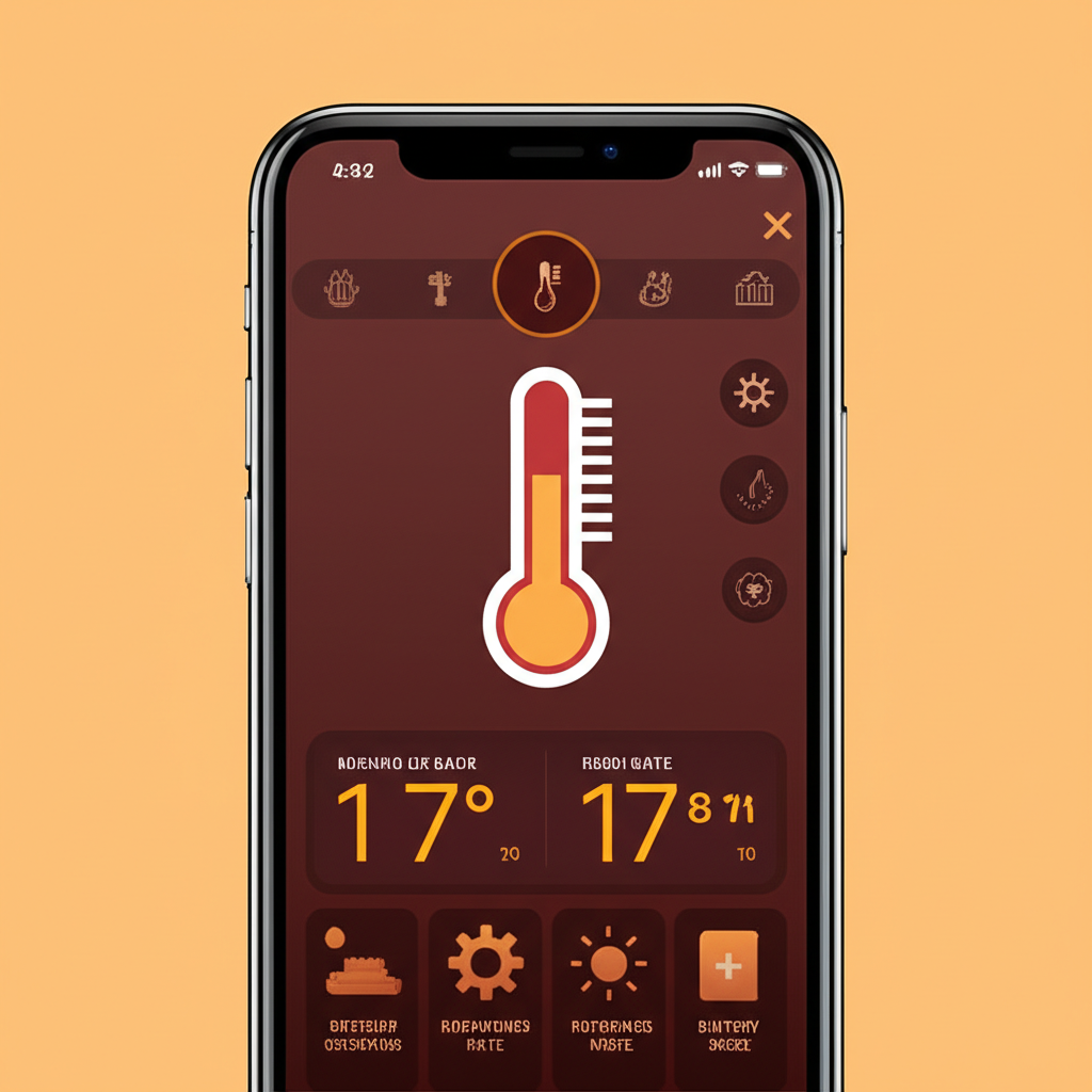 Tampilan layar smartphone dengan statistik penggunaan baterai dan indikator suhu saat bermain slot online, menunjukkan pengaturan hemat baterai.