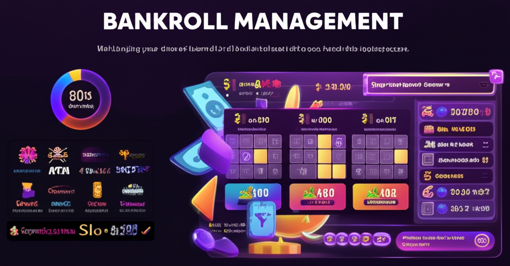 Ilustrasi pengelolaan bankroll pemain slot online dengan fitur setoran-penarikan otomatis dan layanan pelanggan 24/7 di platform SuperSlotWins