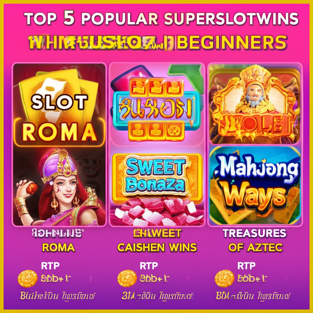 แนะนำเกมสล็อตยอดนิยมบน superslotwins สำหรับมือใหม่ พร้อมข้อมูลอัตราการจ่ายและโบนัสแตกบ่อย