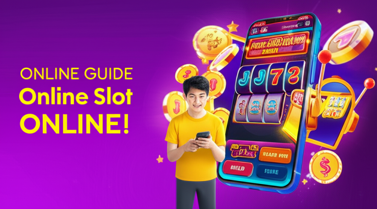 Ilustrasi pemain muda Indonesia bermain slot online di smartphone dengan desain aplikasi yang ramah pengguna dan fitur mobile terbaik