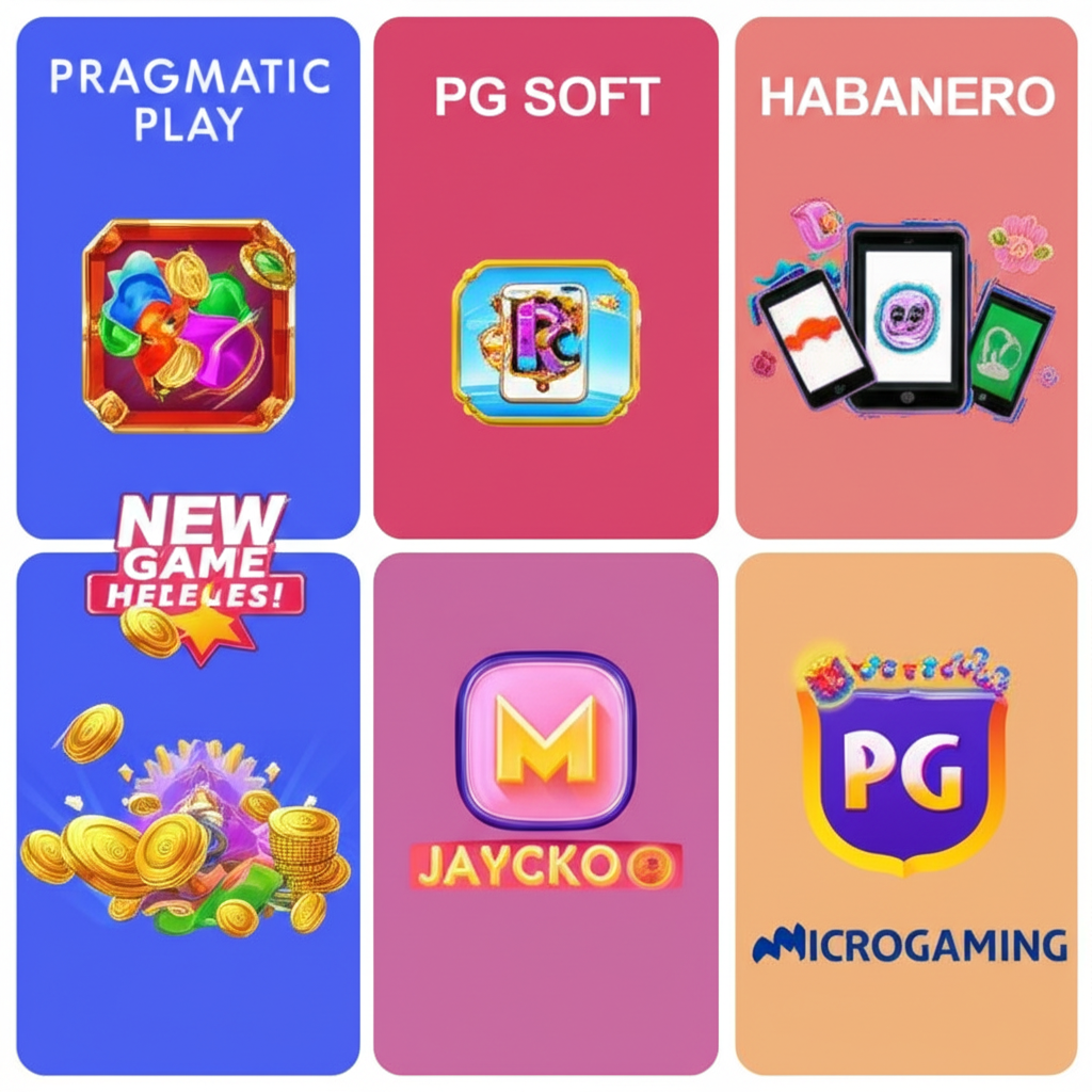 แผนภาพแสดงความแตกต่างและจุดเด่นของ provider slot ชั้นนำ Pragmatic Play, PG Soft, Habanero และ Microgaming