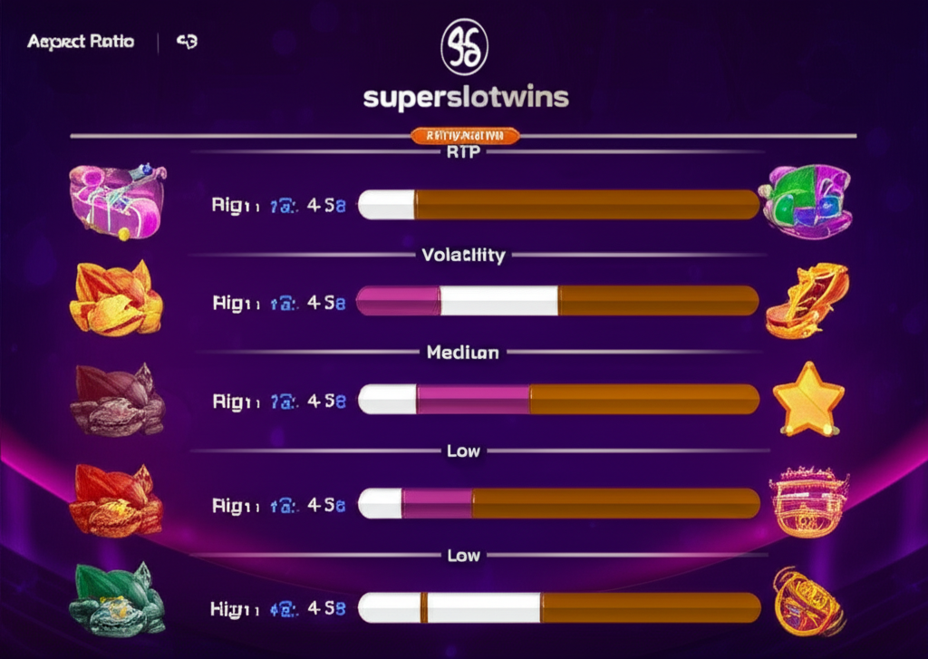 ตารางเปรียบเทียบค่า RTP และความผันผวนของเกมสล็อต superslotwins สำหรับมือใหม่