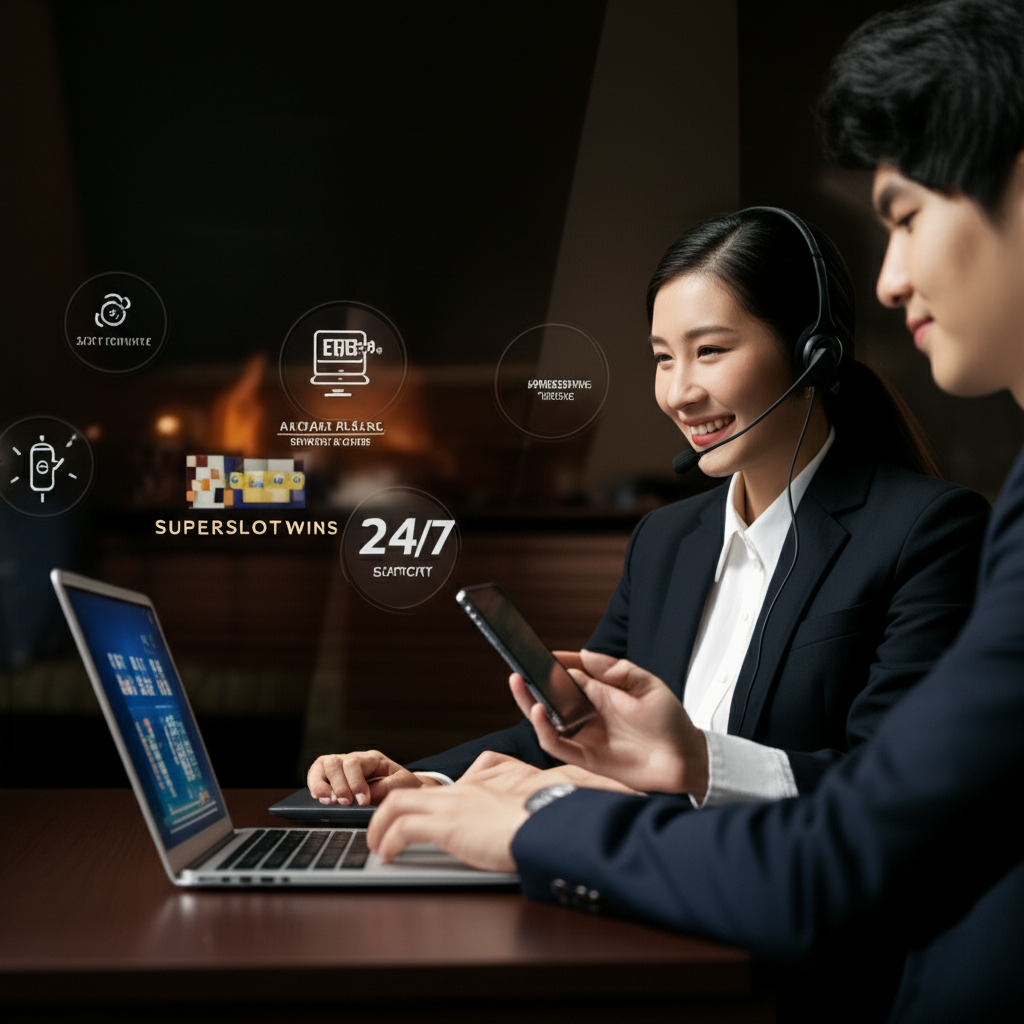 Tim layanan pelanggan SuperSlotWins yang profesional siap membantu transaksi deposit slot online lintas negara dengan layanan 24/7