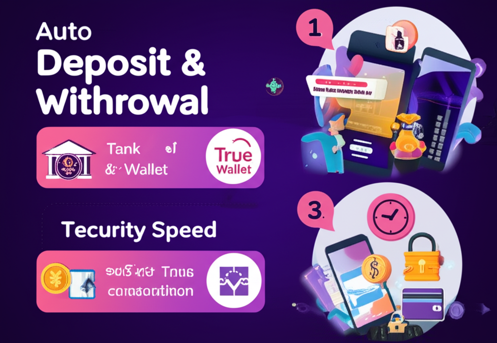 ขั้นตอนการฝาก-ถอนออโต้ผ่านธนาคารและทรูวอลเล็ตบน superslotwins อย่างรวดเร็วและปลอดภัย