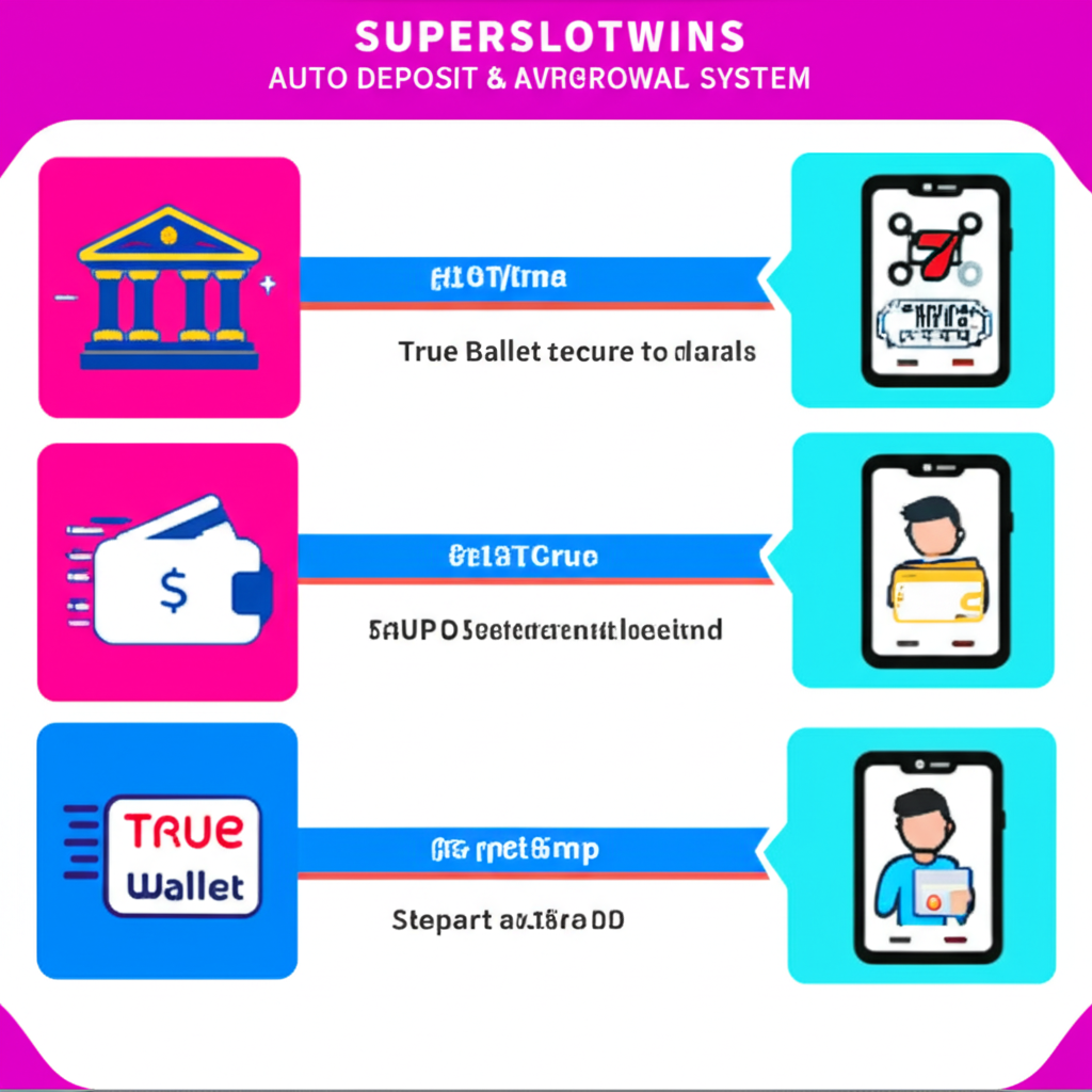 ขั้นตอนการฝาก-ถอนเงินผ่านระบบออโต้ของ superslotwins ที่รวดเร็วและปลอดภัย รองรับธนาคารและทรูวอลเล็ต