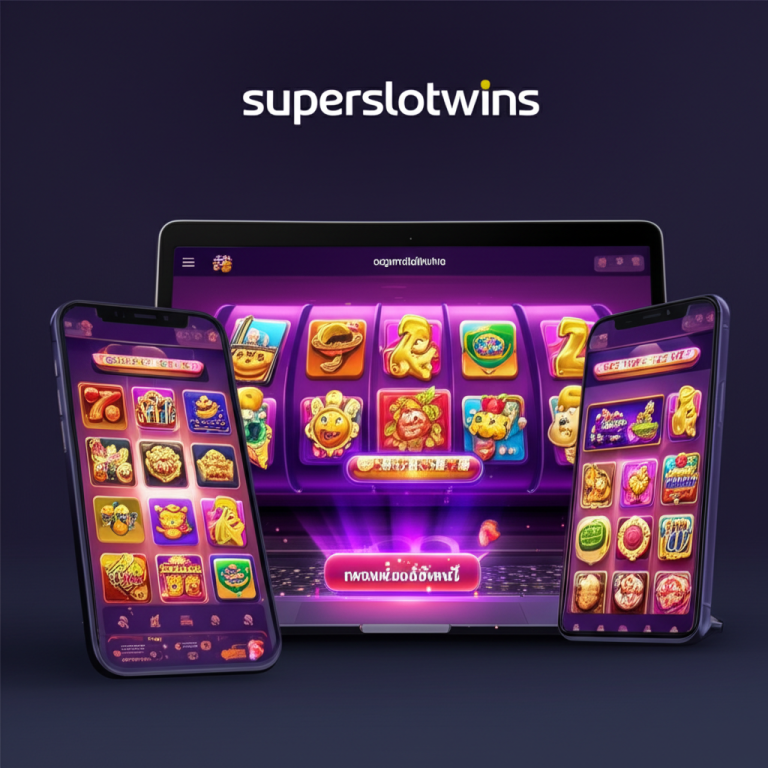 ภาพหน้าจอแพลตฟอร์ม superslotwins แสดงเกมสล็อตออนไลน์และปุ่มทดลองเล่นสล็อตฟรี