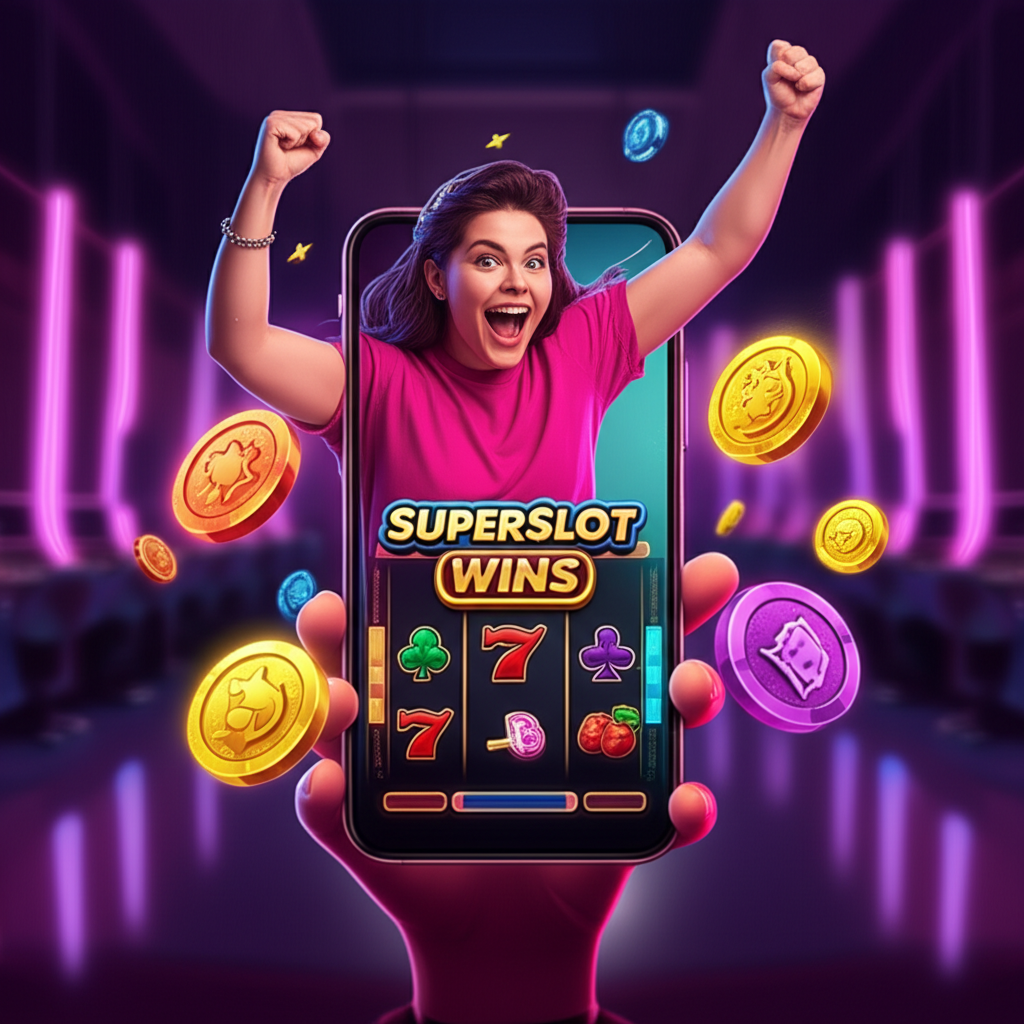 ผู้เล่นมือใหม่ superslotwins ชนะรางวัลใหญ่บนมือถือในบรรยากาศคาสิโนดิจิทัลทันสมัย