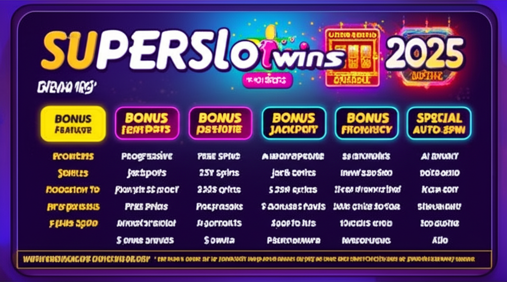 ตารางเปรียบเทียบเกมสล็อตใหม่มาแรงปี 2025 บน superslotwins พร้อมฟีเจอร์โบนัสแตกบ่อย