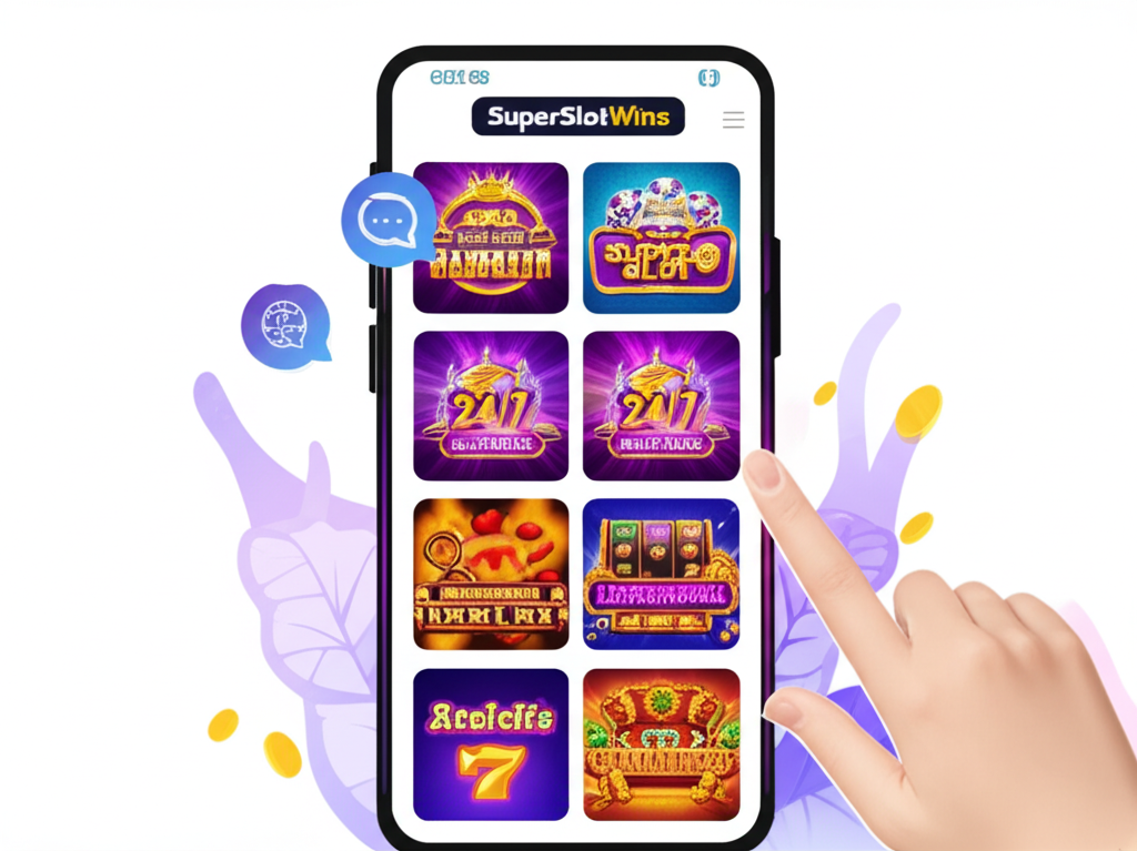 Pengguna platform SuperSlotWins dengan fitur layanan pelanggan 24/7 dan sistem setoran-penarikan otomatis yang mendukung strategi taruhan