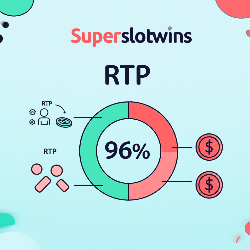 อินโฟกราฟิกอธิบายค่า RTP ในเกมสล็อต superslotwins แสดงเปอร์เซ็นต์การคืนเงินและความสำคัญสำหรับผู้เล่นมือใหม่