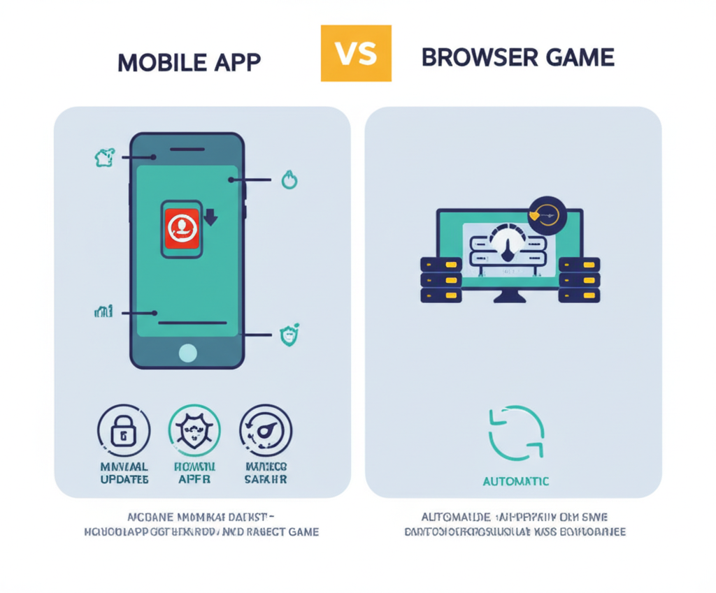 Proses update dan maintenance pada aplikasi mobile dan browser game slot online