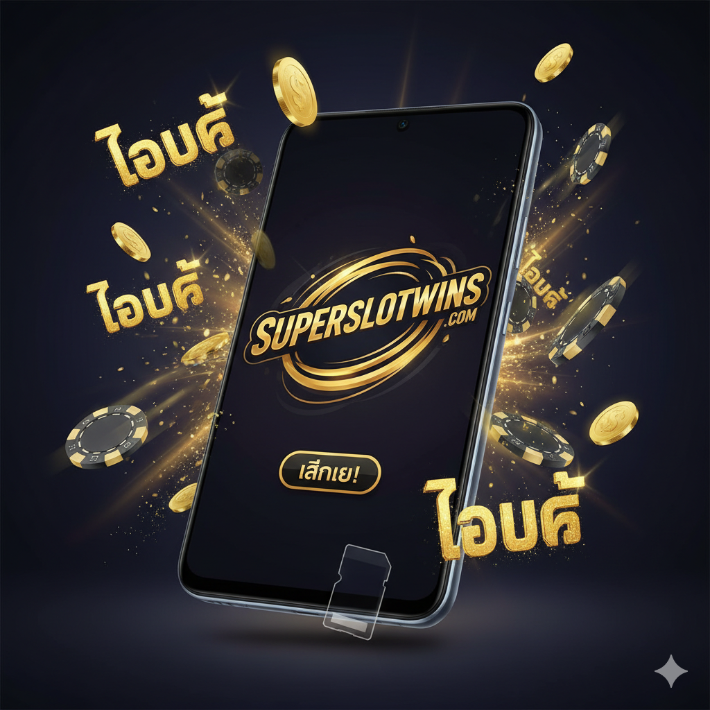 总结/CTA 图：一张令人兴奋的总结图片，鼓励行动。主体是 POCO M6 Pro 手机，屏幕上全屏显示 superslotwins.com 的 Logo 或一个巨大的“PLAY NOW”按钮，周围环绕着飞舞的金币、筹码和“BONUS”字样，营造出中大奖的氛围。手机底部应有 MicroSD 卡的影子，暗示这一切流畅体验都归功于充足的存储空间。色彩采用 superslotwins.com 主题的金色和深色，激发用户的点击欲望。