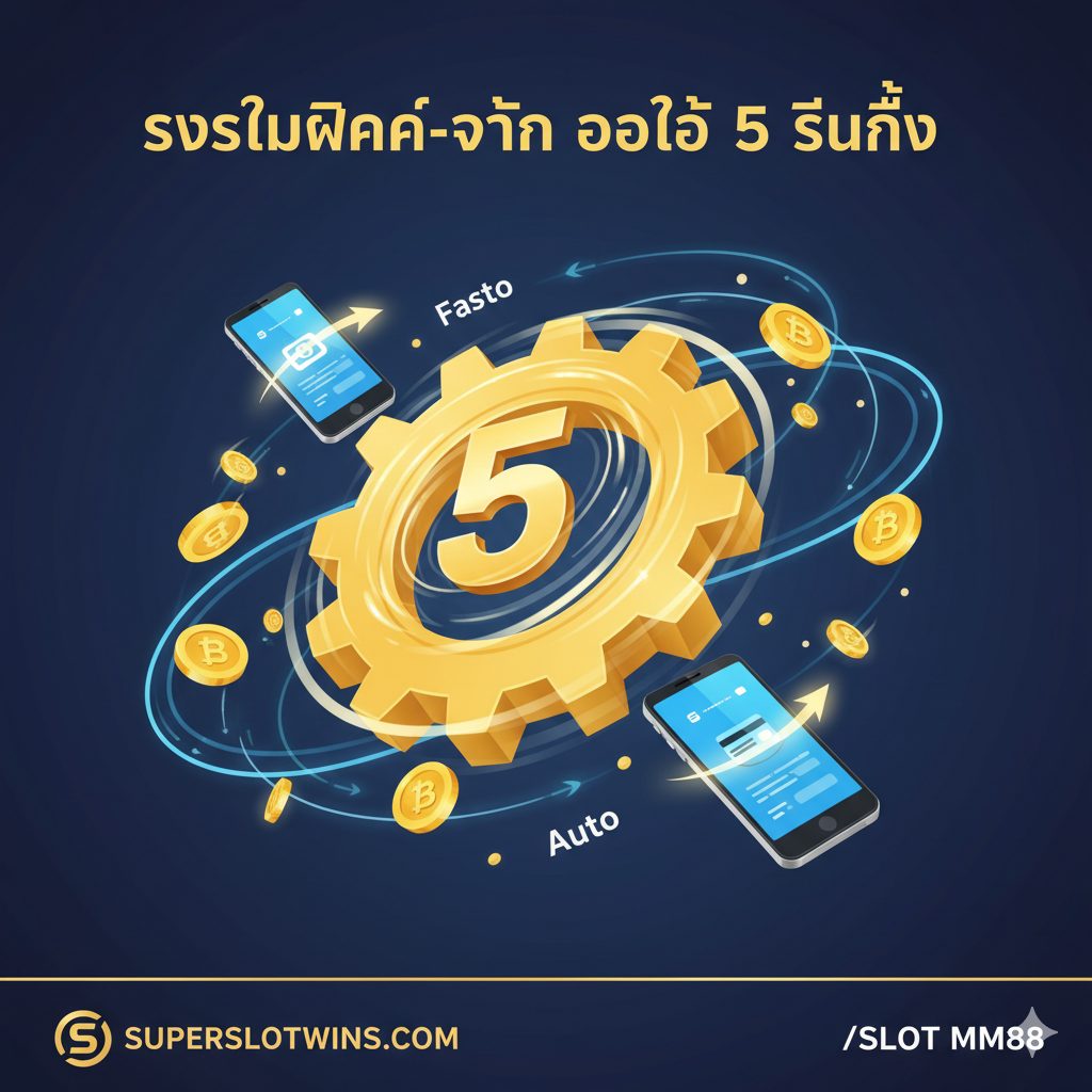 ภาพที่เน้นระบบฝาก-ถอนอัตโนมัติ 5 วินาทีของ Superslotwins