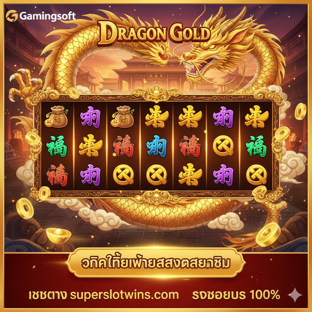 ภาพสรุปและปุ่มสมัครสำหรับเกม Dragon Gold ของ Gamingsoft