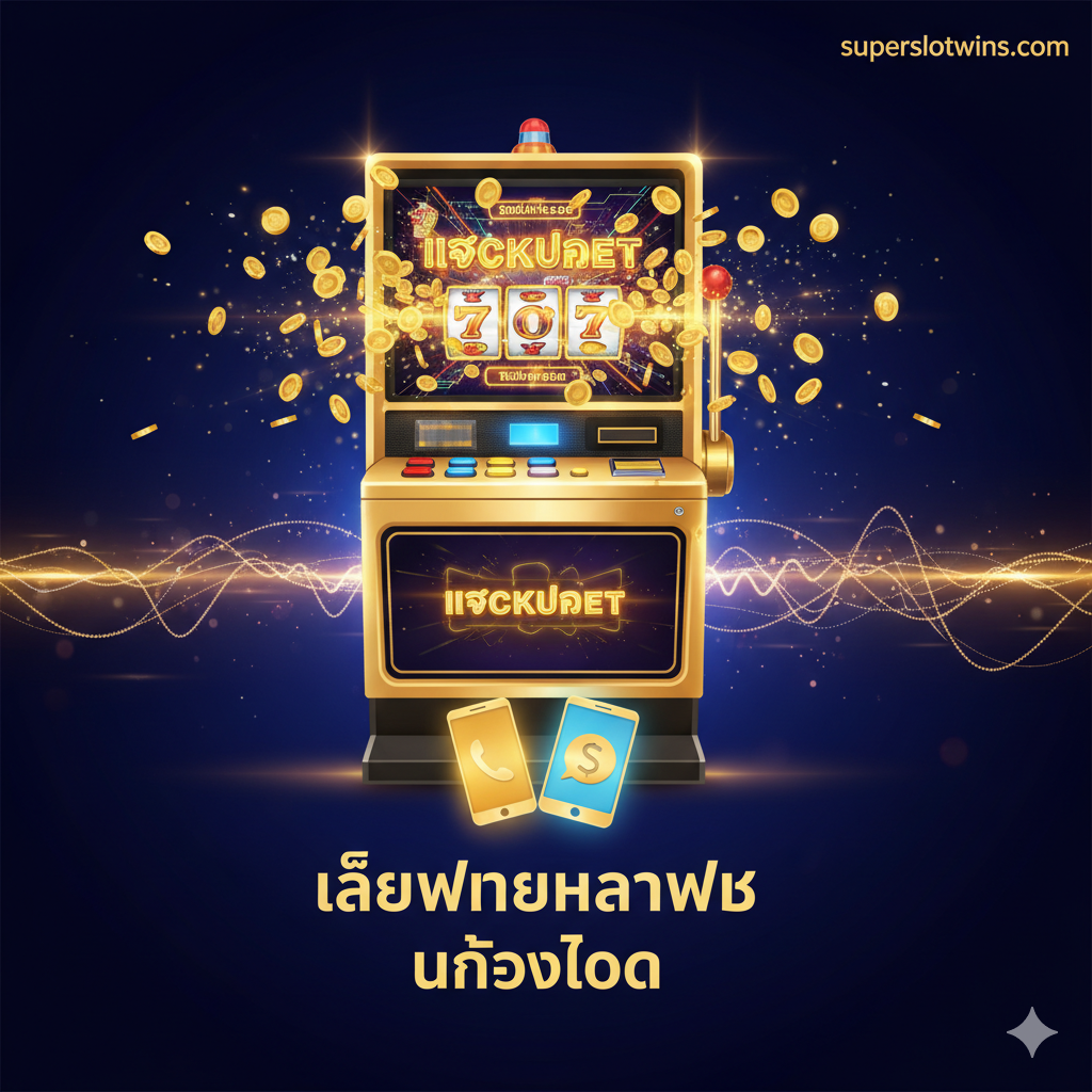 优势图片对比'เล่นผ่านหน้าเว็บ'(网页版)和'ดาวน์โหลดแอปฯ'(App下载)。左侧(网页版)区域使用积极的绿色或蓝色,配上'ไม่ต้องโหลด', 'อัปเดตอัตโนมัติ', 'Mobile-First'等泰语关键词,并配有打勾符号和流畅的手机浏览器截图。