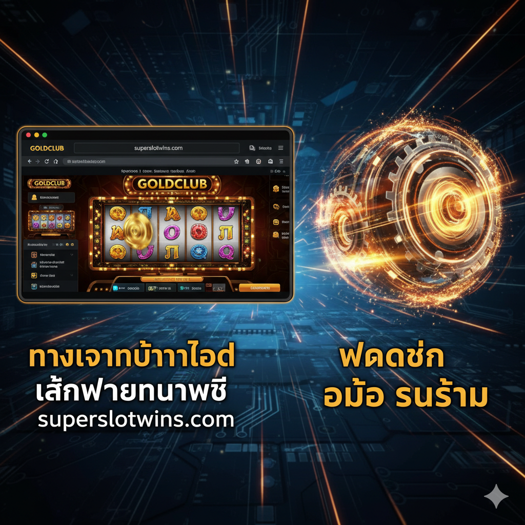 总结图片强调'โปรโมชั่น'（促销）和最终行动号召。画面中心是一个闪耀的宝箱或礼品盒图标，里面装满金币และ筹码，突出'โบนัส 100%', 'ฟรีเครดิต'等吸引人的促销内容。下方有清晰的行动按钮形状。