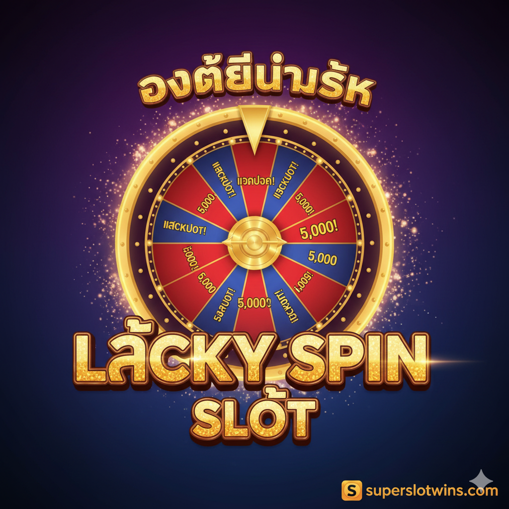 ภาพแสดงกลไก 'Lucky Spin' หรือ 'สล็อตหมุนวงล้อ' ที่กำลังทำงาน เน้นภาพซ้อน (Overlay) ระหว่างหน้าจอเกมสล็อตปกติที่แสดงสัญลักษณ์ Scatter 3 ตัว กับภาพของวงล้อโบนัสขนาดใหญ่ที่ปรากฏขึ้นมาใหม่ วงล้อควรมีสีสันสดใส มีช่องแบ่งรางวัลชัดเจน เช่น 'Credit Free', 'x10 Multiplier', 'Mini Jackpot' และ 'Cash Prize' ให้เห็นลูกศรกำลังชี้ไปที่รางวัลใดรางวัลหนึ่ง มีเอฟเฟกต์การระเบิดของเหรียญทองหรือแสงสว่างพุ่งออกมาจากวงล้อเพื่อสื่อถึงการแตกของรางวัลใหญ่ ภาพรวมเน้นความตื่นเต้นและรางวัลที่กำลังจะได้รับ