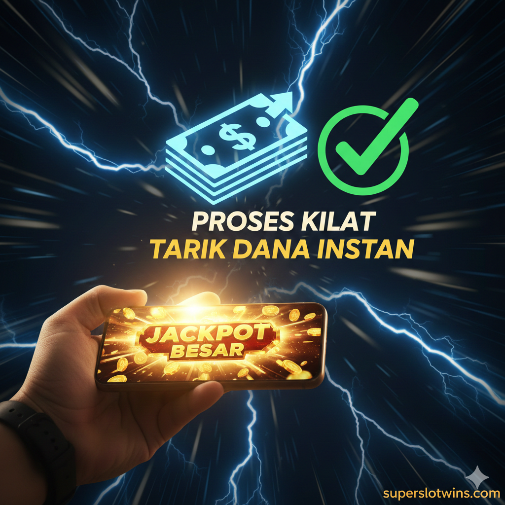 Ilustrasi sederhana dan jelas tentang 'Cara Daftar'. Gunakan empat panel bergaya infografis yang berurutan secara horizontal. Panel 1: Ikon perangkat (PC/HP) dengan tanda panah ke Tombol 'Daftar'. Panel 2: Ikon Formulir Pendaftaran (tempat nama, email). Panel 3: Ikon Uang/Kartu Kredit (Deposit Kilat). Panel 4: Ikon Mesin Slot dengan tanda 'PLAY'. Gunakan warna yang cerah (misalnya hijau, kuning, oranye) untuk setiap langkah agar mudah diikuti. Teks langkah-langkah harus singkat dalam Bahasa Indonesia.