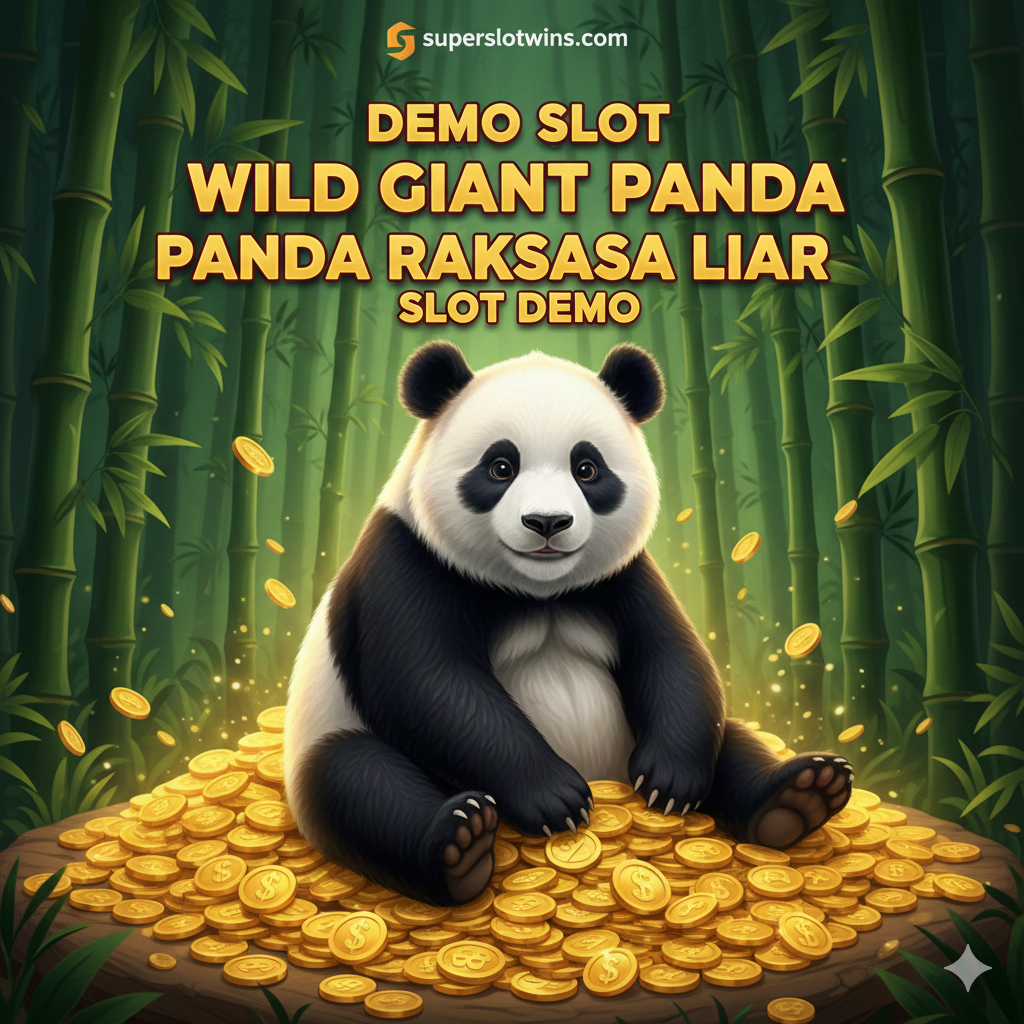 Ilustrasi yang berfokus pada fitur bonus utama game: Free Spins. Tampilkan tiga atau lebih simbol Scatter (misalnya, koin emas atau simbol Bonus) mendarat di gulungan slot yang tampak transparan. Di latar depan, sebuah Panda Raksasa besar harus muncul sebagai simbol Wild yang bertumpuk ('Stacked Wilds'). Gunakan efek cahaya keemasan yang dramatis untuk menyorot gulungan dan tulisan 'FREE SPINS TRIGGERED' atau 'PANDA FEATURE' di atasnya. Suasana harus terlihat energik dan penuh potensi kemenangan.